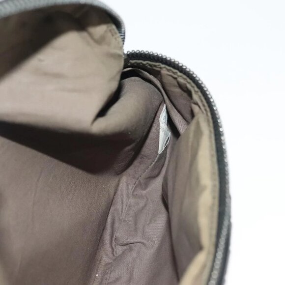 BOTTEGA VENETA INTRECCIATO Waist Bag Leather Black Silver Auth 137678 - Picture 12 of 16